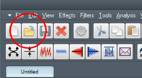 Toolbar Open Button