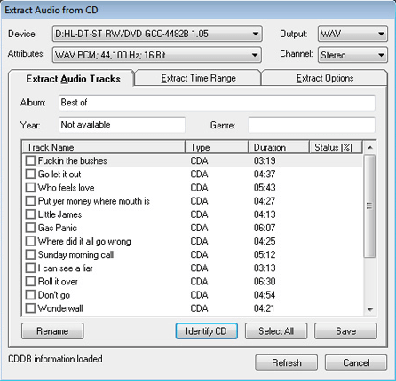 Convert Audio CD to MP3