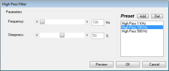 high pass filter